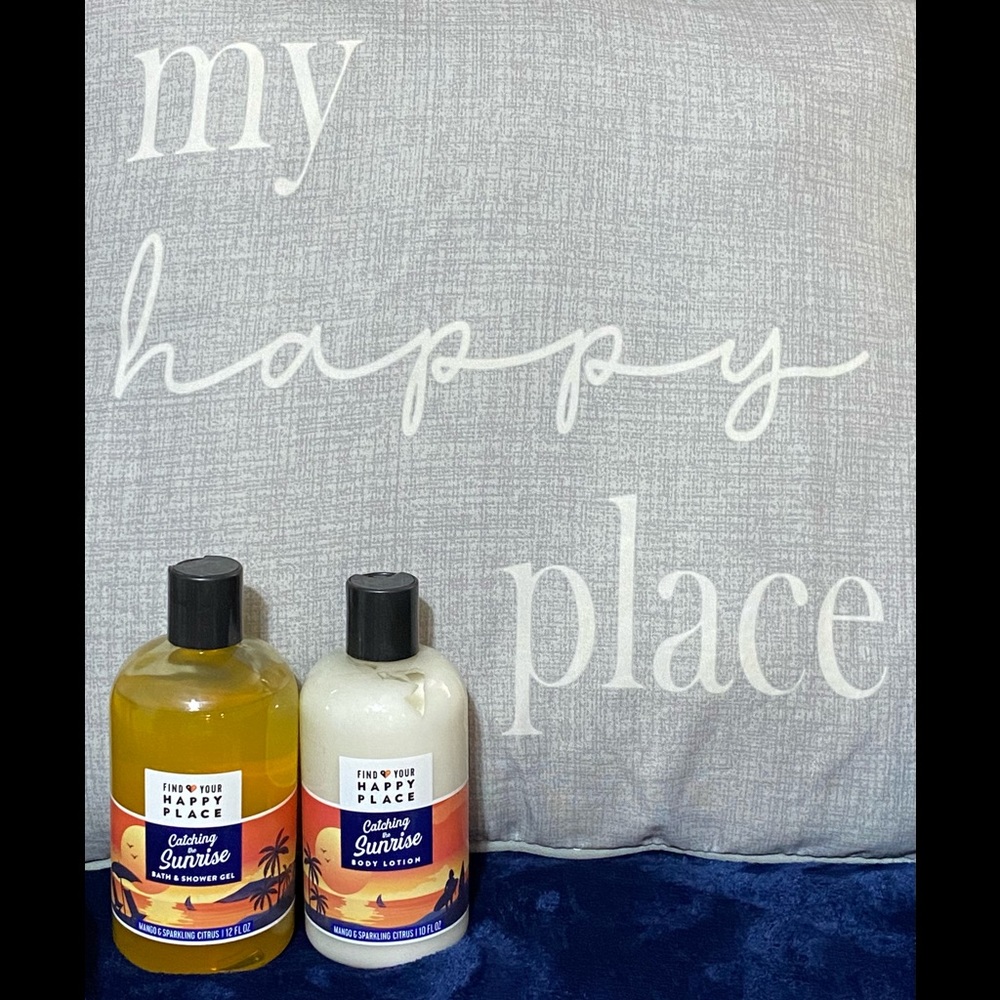 Find Your Happy Place-Catching the Sunrise lotion & bath gel set (mango&citrus)